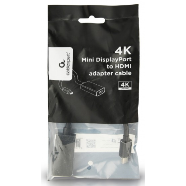 GEMBIRD A-mDPM-HDMIF4K-01 4K Mini DisplayPort to HDMI adapter cable, black - 103941