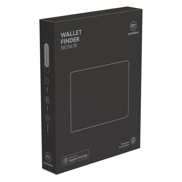 Find My novčanik WALLET FINDER – Apple licenca, bežično punjenje, reciklirana eko koža, crni - EP3259022