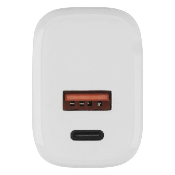 Zidni punjač FLUX 20W GaN – USB-C 20W i USB-A, dva uređaja istovremeno, beli - EP3258953
