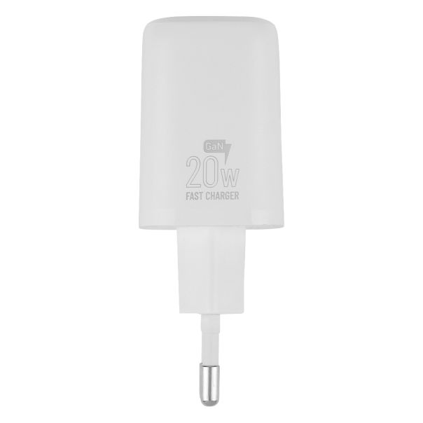 Zidni punjač FLUX 20W GaN – USB-C 20W i USB-A, dva uređaja istovremeno, beli - EP3258953