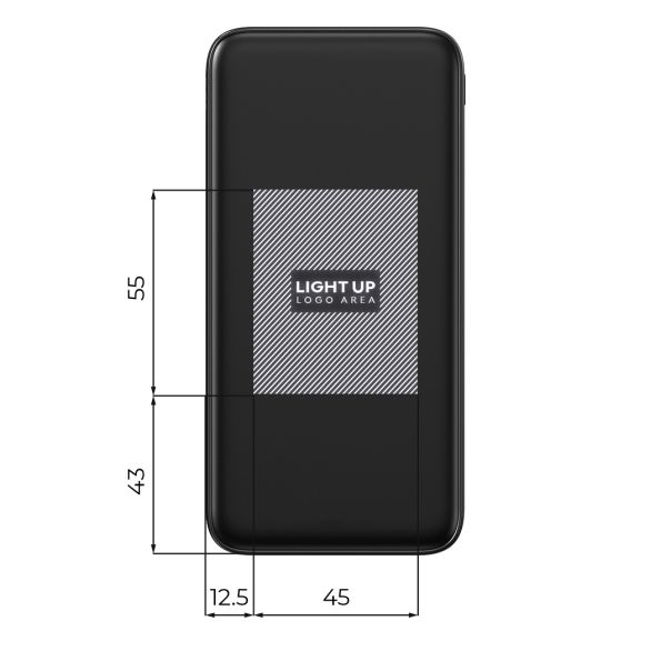 Pomoćna baterija ODIN 10 PLUS 10.000 mAh sa ugrađenim kablovima – Type-C, Lightning i USB-A, crna - EP3259028