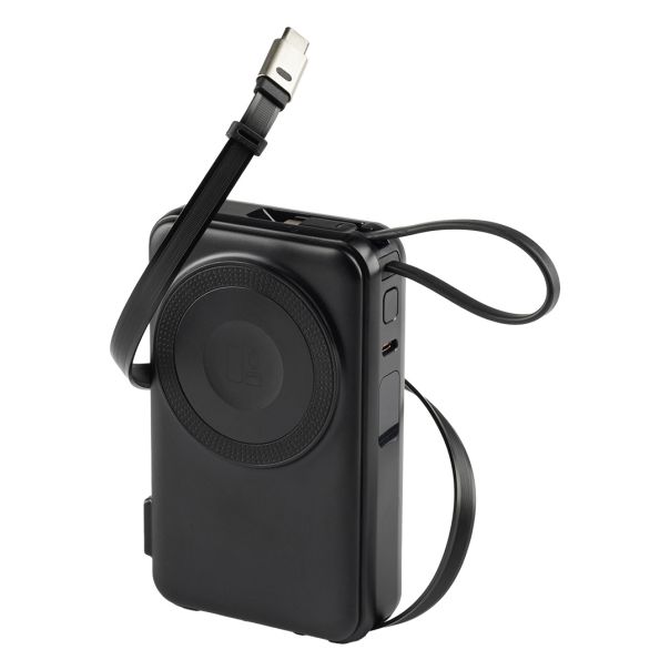 Putni punjač i pomoćna baterija EDISON 10PD 35W – 10.000 mAh, uvlačivi kablovi, bežično 15W - EP3259064