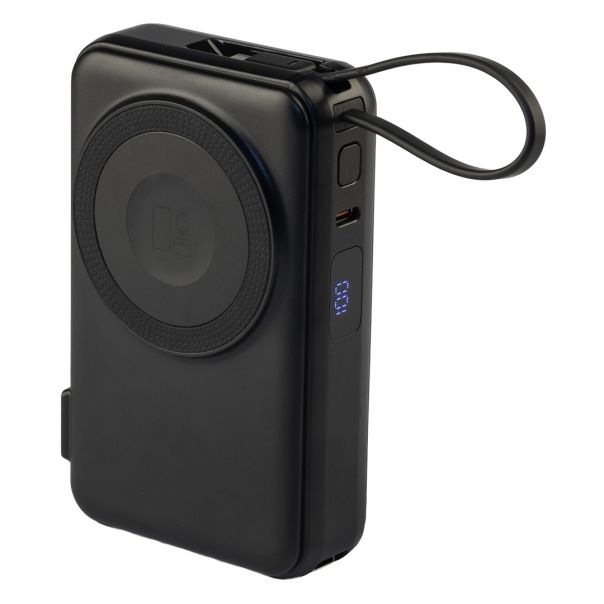 Putni punjač i pomoćna baterija EDISON 10PD 35W – 10.000 mAh, uvlačivi kablovi, bežično 15W - EP3259064