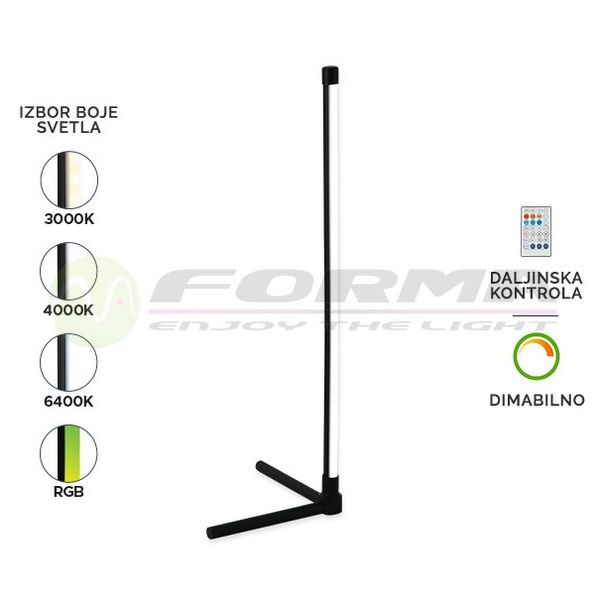 FORMA Stona lampa 5W RGB F2079-5T BK - 006767-1-1