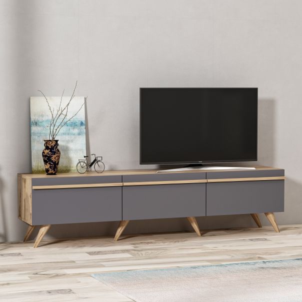 HANAH HOME TV komoda Amsterdam, siva/krem - 382NRC1105