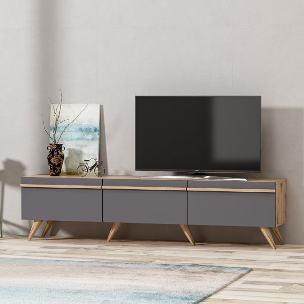 HANAH HOME TV komoda Amsterdam, siva/krem - 382NRC1105