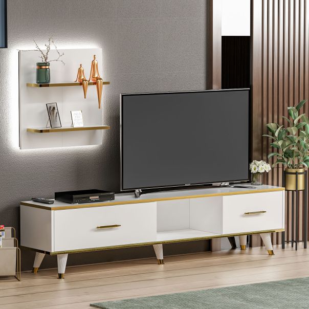 HANAH HOME TV komoda Aren, bela - 382NRC1118