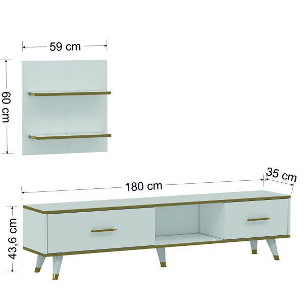 HANAH HOME TV komoda Aren, bela - 382NRC1118