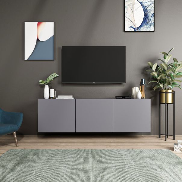 HANAH HOME TV komoda, antracit - 382NRC1125