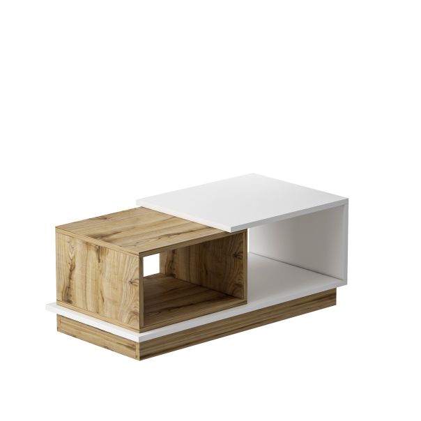 HANAH HOME Klub sto Viyana, svetlobraon/bela - 382NRC1205