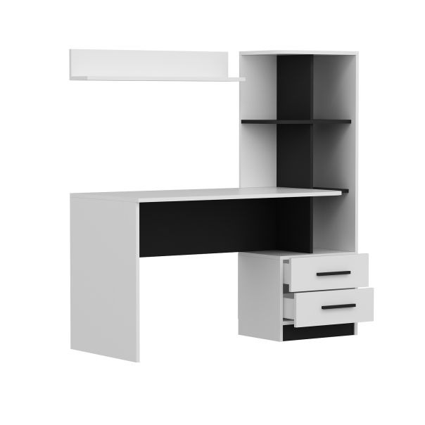 HANAH HOME Radni sto sa policom Alaska, bela - EP2801782