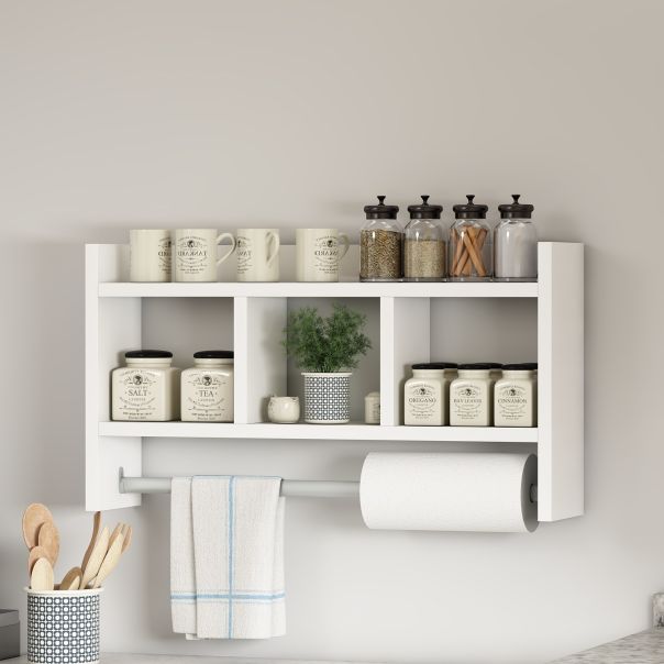 HANAH HOME Zidna kuhinjska polica Asya, bela - 382NRC1517