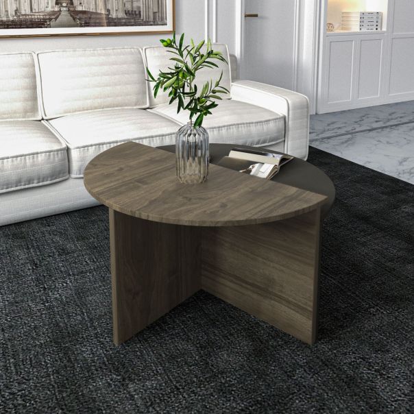 HANAH HOME Set klub stolova Dolunay 2/1, braon/antracit - EP3057455