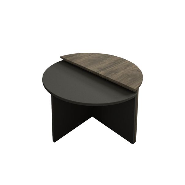 HANAH HOME Set klub stolova Dolunay 2/1, braon/antracit - EP3057455