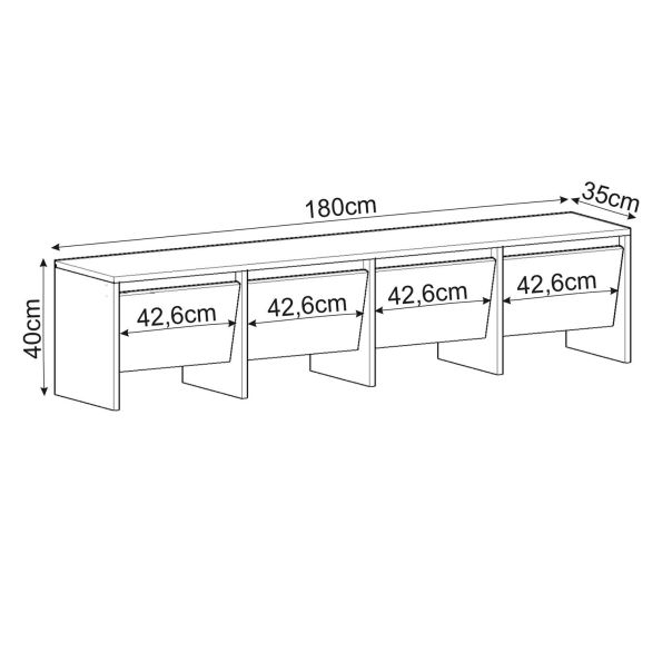 HANAH HOME TV komoda Laris 180, krem - EP3057509