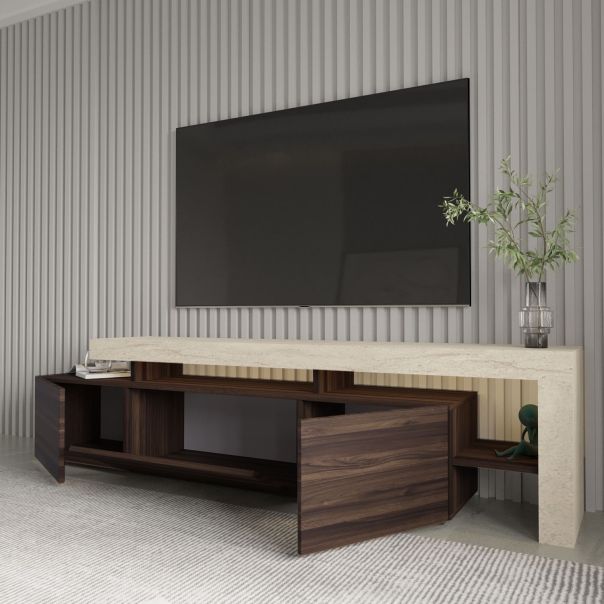HANAH HOME TV komoda Beliz, braon/krem - EP3057515