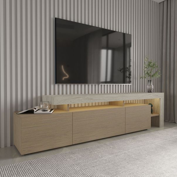 HANAH HOME TV komoda Beliz, krem/svetlobraon - EP3057524