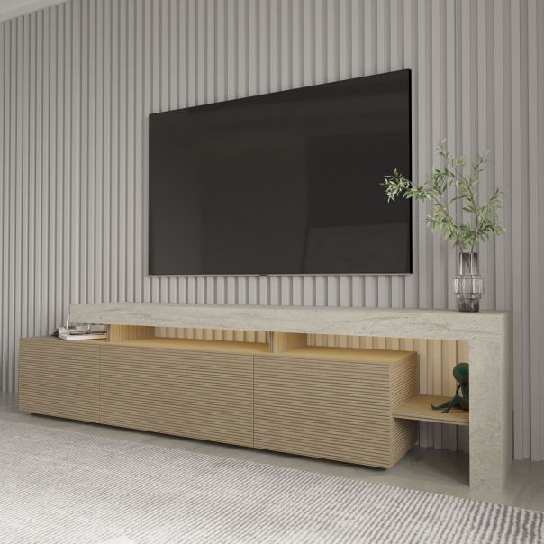 HANAH HOME TV komoda Beliz, krem/svetlobraon - EP3057524