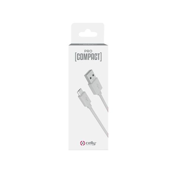 CELLY MICRO-USB kabl PROCOMPACT - PCUSBMICROWH