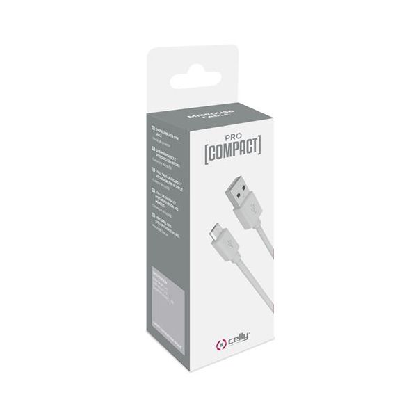 CELLY MICRO-USB kabl PROCOMPACT - PCUSBMICROWH