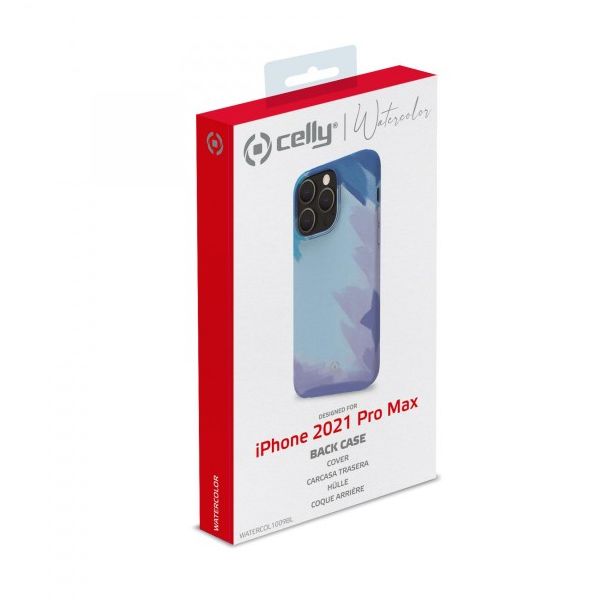 CELLY Futrola WATERCOLOR za iPhone 13 Pro Max, plava/lila - WATERCOL1009BL
