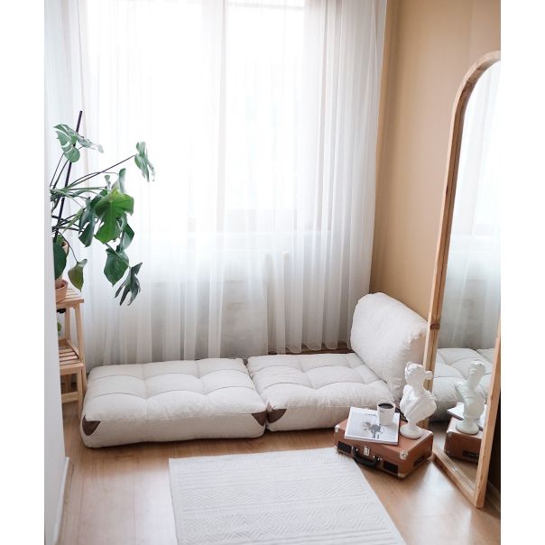 ATELIER DEL SOFA Fotelja na razvlačenje Fold Teddy, krem - 383EVN1101