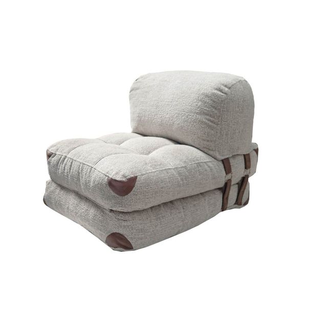 ATELIER DEL SOFA Fotelja na razvlačenje Fold Teddy, siva - 383EVN1103