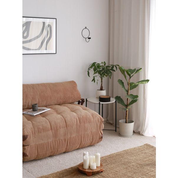 ATELIER DEL SOFA Dvosed na razvlačenje Fold Kadife 2, camel - 383EVN1112