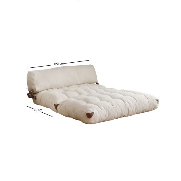 ATELIER DEL SOFA Dvosed na razvlačenje Fold Teddy 2, bež - 383EVN1113