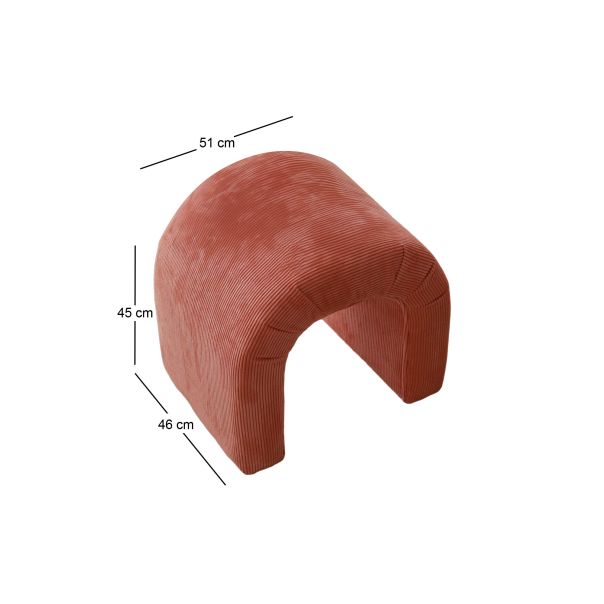 ATELIER DEL SOFA Tabure Nu, cigla - EP2802194