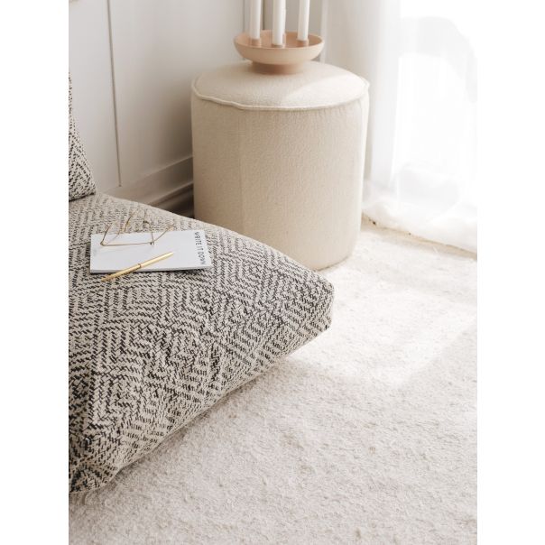 ATELIER DEL SOFA Podni jastuk Dokuma, siva/bela - 383EVN1136