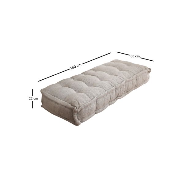 ATELIER DEL SOFA Podni jastuk Boho Dokuma, siva - 383EVN1138