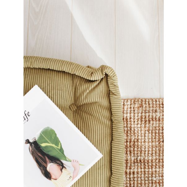 ATELIER DEL SOFA Podni jastuk Biskuvi, maslinasta - 383EVN1154