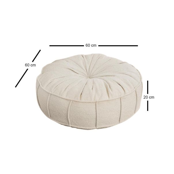 ATELIER DEL SOFA Podni jastuk Vintage Teddy, bela - 383EVN1170