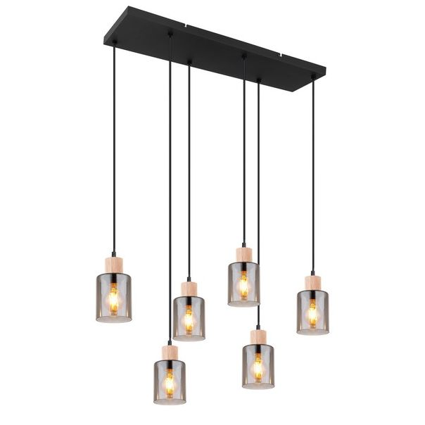 FORMA Visilica 6xE27 FE705-6V BK+WD - EP2684988