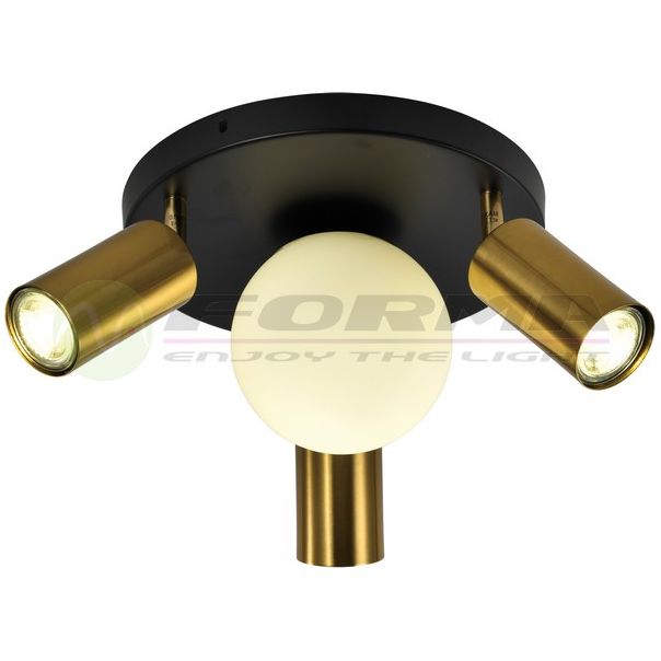 FORMA Spot lampa 3xGU10+1xE14 FG155-4 BK+SG - 006837