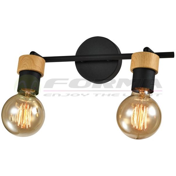 FORMA Spot lampa 2xE27 FE706-2 BK+WD - 006846