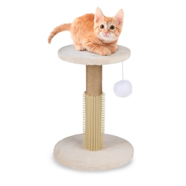 PET COMFORT Stub za grebanje za mačke sa četkom za češkanje bež 40 cm - EP3151041