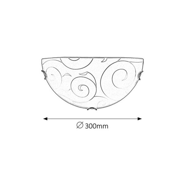 Rabalux Zidna lampa Harmony Lux E27 1x MAX 60W ovas hrom (3851) - 3851