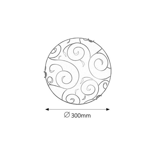 Rabalux Plafonjera Harmony Lux E27 1x MAX 60W ovas hrom (3852) - 3852