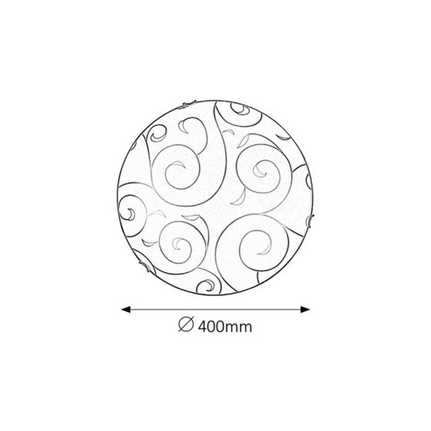 Rabalux Plafonjera Harmony Lux E27 2x MAX 60W ovas hrom (3853) - 3853