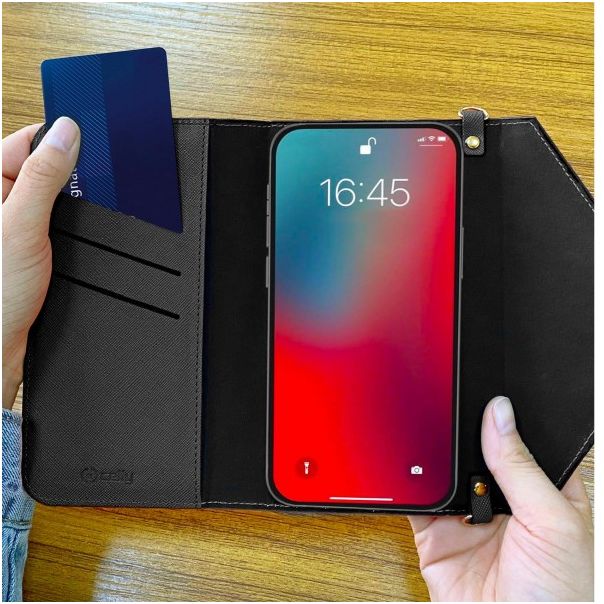 CELLY Univerzalna torbica za mobilni telefon ATHENA, crna - ATHENABK