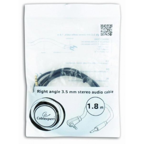 GEMBIRD Audio kabl 3.5mm na 3.5mm, CCAP-444-6 pozlaceni konektor pod uglom, 1.8m - 39290-1