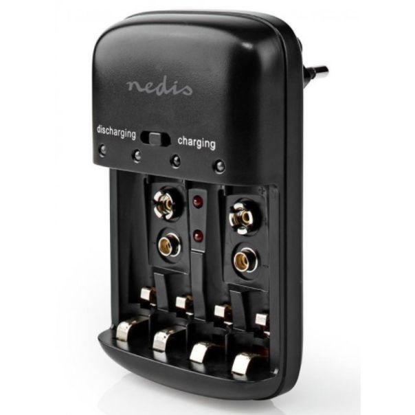 NEDIS Punjač baterija AA/AAA/9V, BACH07, LED indikator - 39354