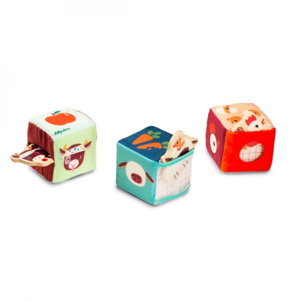 LILLIPUTIENS Edukativni set kocki skrivalica Farma - 83272