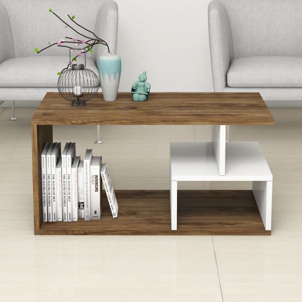 HANAH HOME Klub sto Arte 2042, braon/bela - 389MZA1146