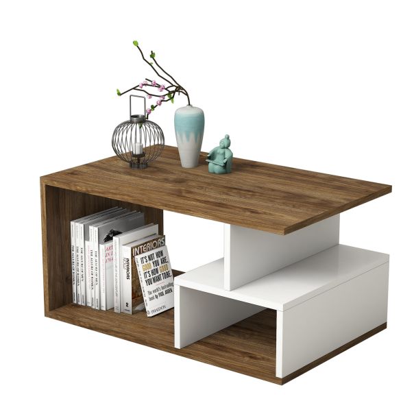 HANAH HOME Klub sto Arte 2042, braon/bela - 389MZA1146