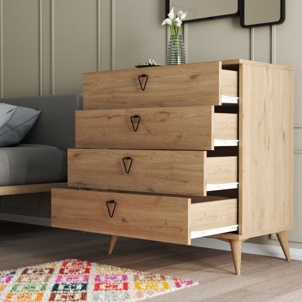 HANAH HOME Komoda Versa-Ce 3612, svetlo braon - EP2797901