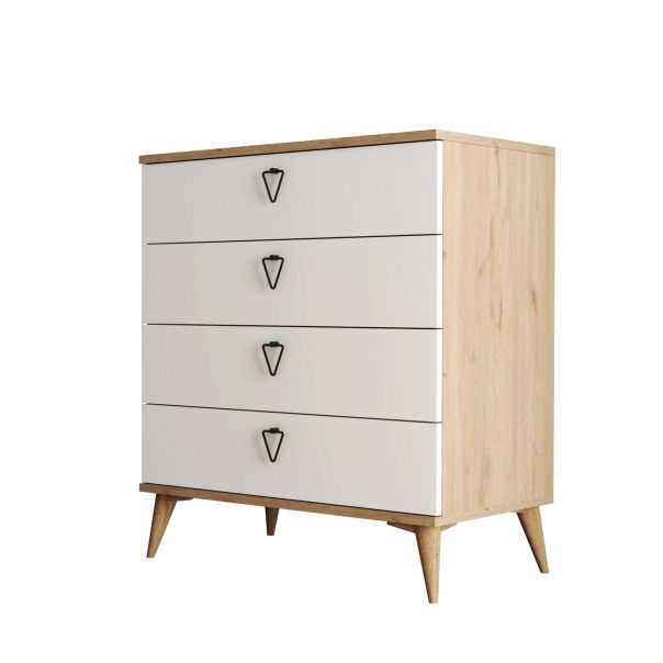 HANAH HOME Komoda Versa-Ce 3616, svetlo braon/bela - EP2797889