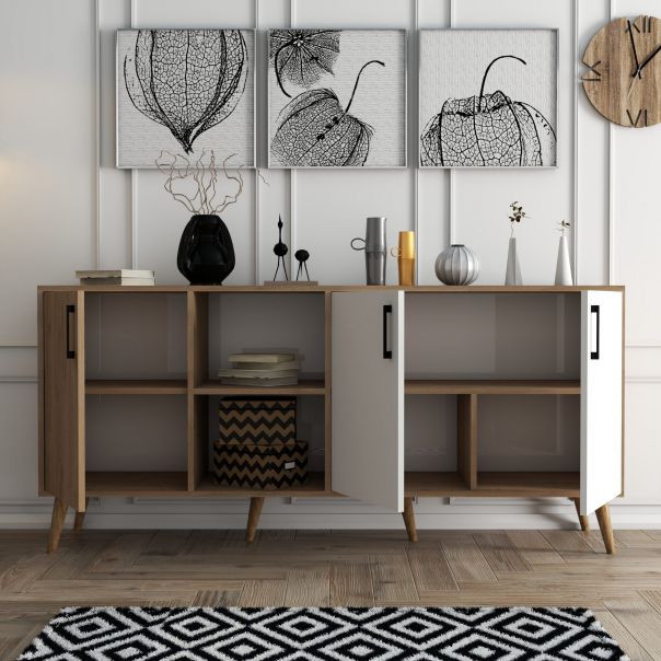 HANAH HOME Komoda Exxen - 1624, krem/bela - 389MZA2208